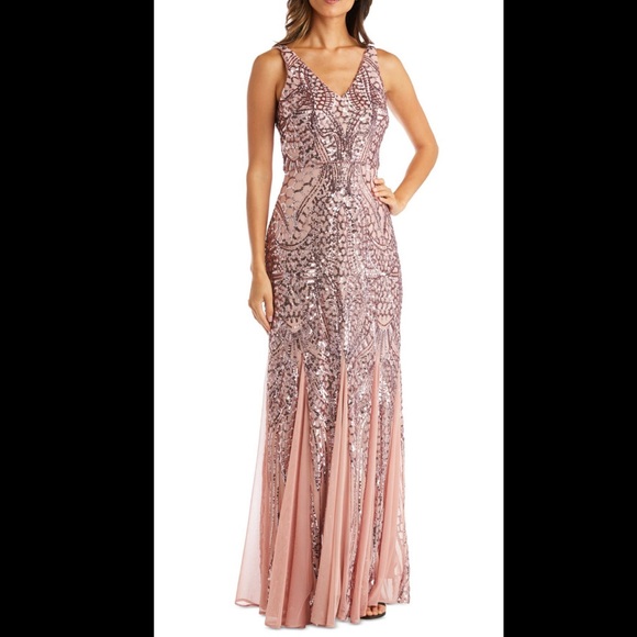 Nightway Pink Sequin Dress - Picture 6 of 11